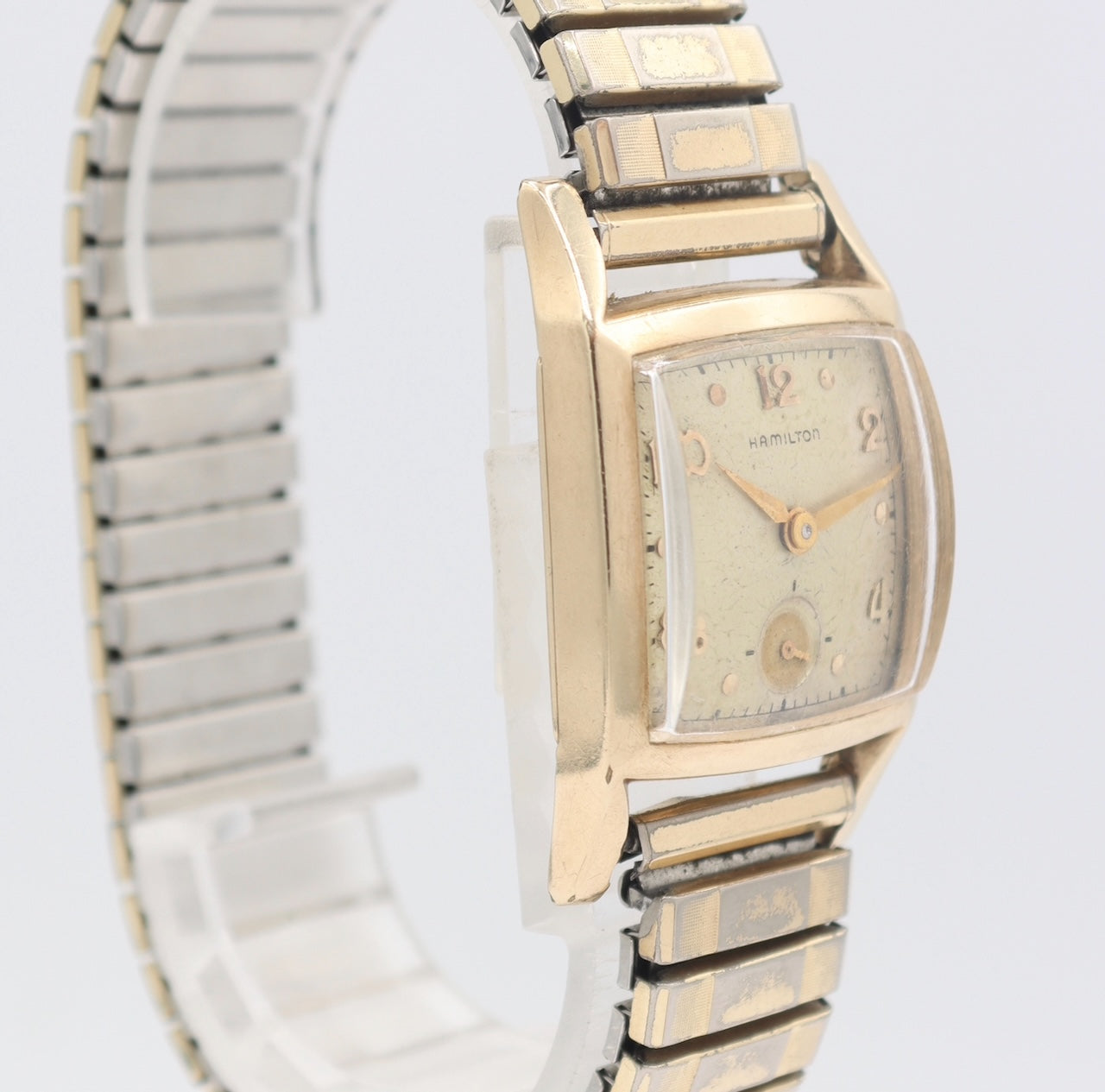 Vintage 26mm Hamilton Sawyer Men's Mechanical Wristwatch 731 10k Gold Filled
