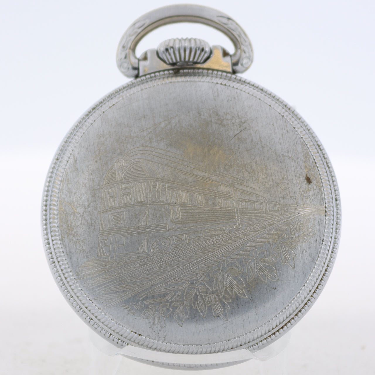Vintage Hirco Locomotive 17 Jewel Mechanical Pocket Watch Swiss Running