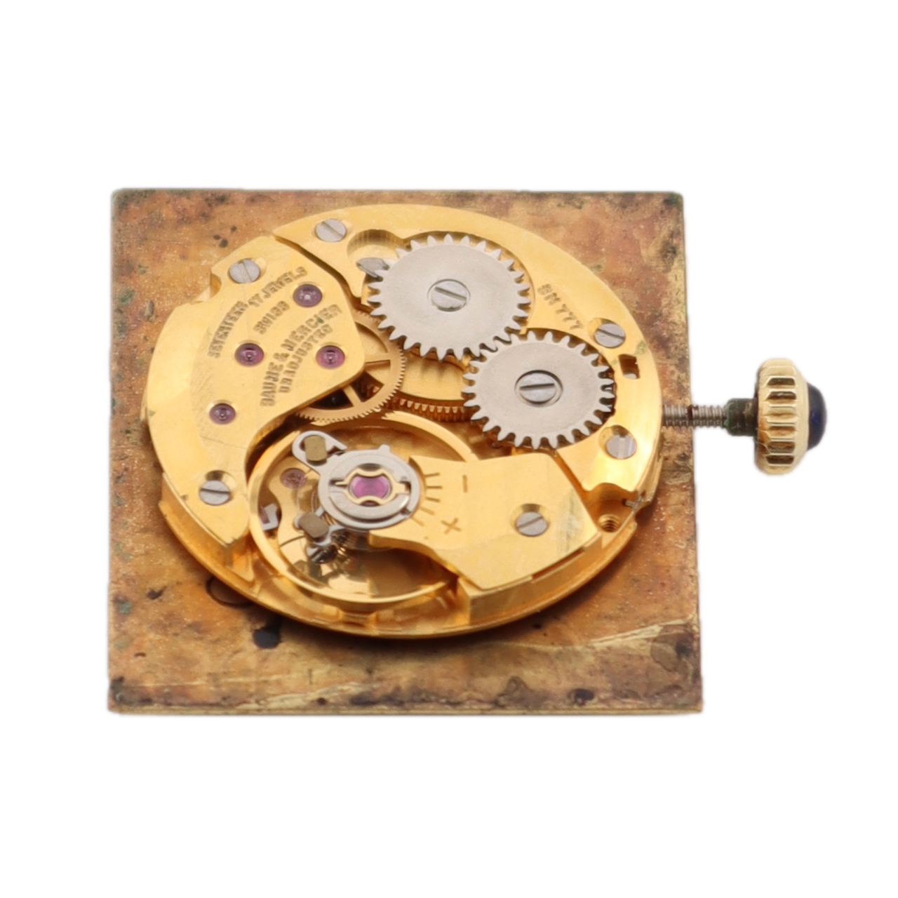 Vintage 23.5mm Baume & Mercier Gold Roman Men's Mechanical Wristwatch 14k Gold