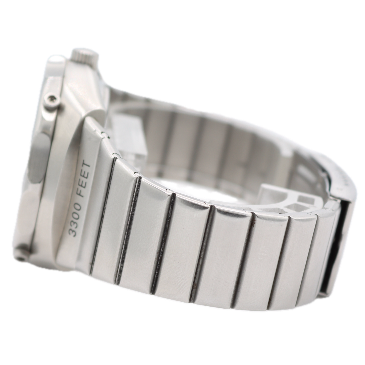 Vintage Eberhard & Co. Scafograph 1000 Men's Quartz Wristwatch Steel With Box