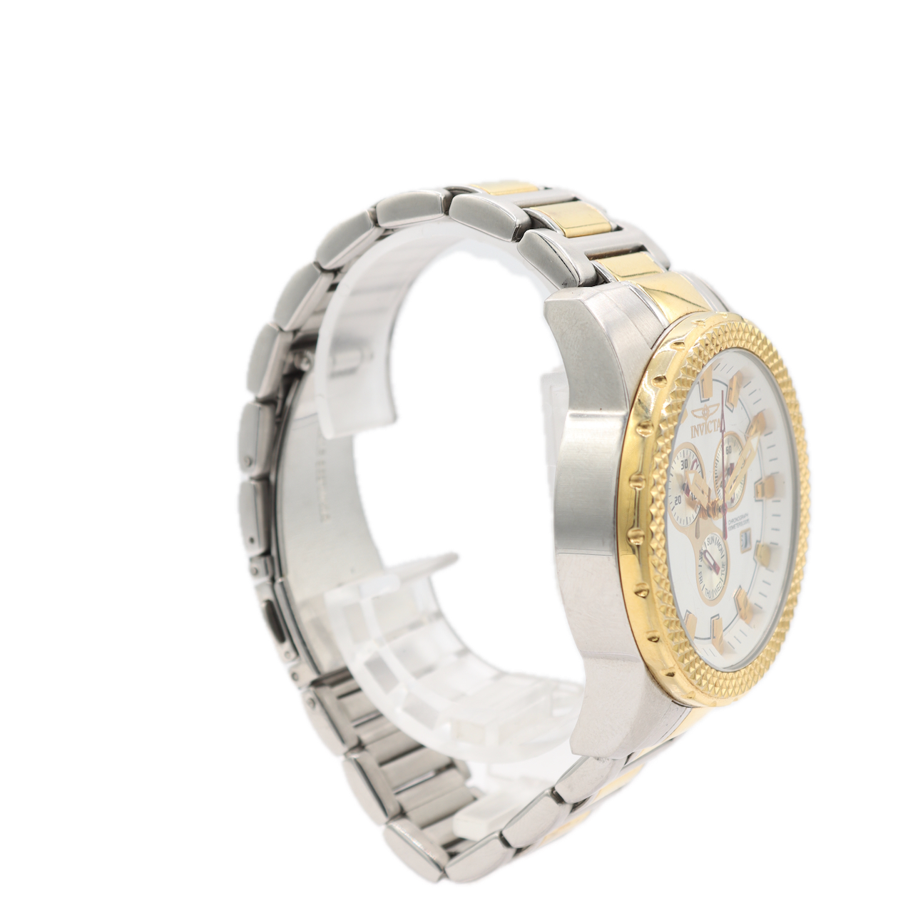 Vintage Invicta 5272 Men's Quartz Chronograph Wristwatch Swiss Stainless Steel