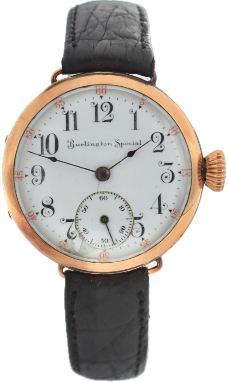 Vintage Burlington Special Wire Lug Men's Mechanical Wristwatch 37 10k GF