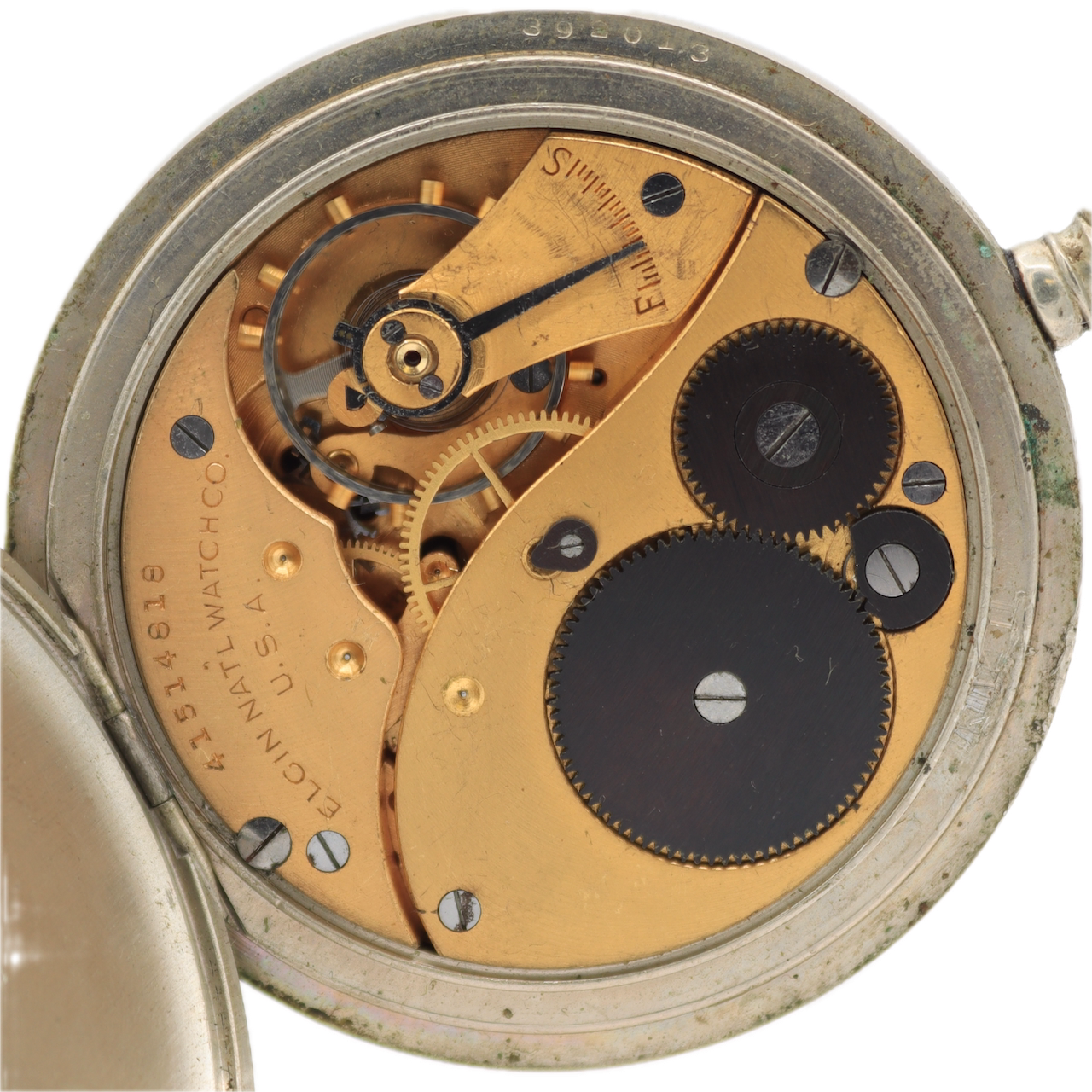 Antique 16 Size Elgin 7 Jewel Mechanical Stop Watch 469 USA Runs for Repair