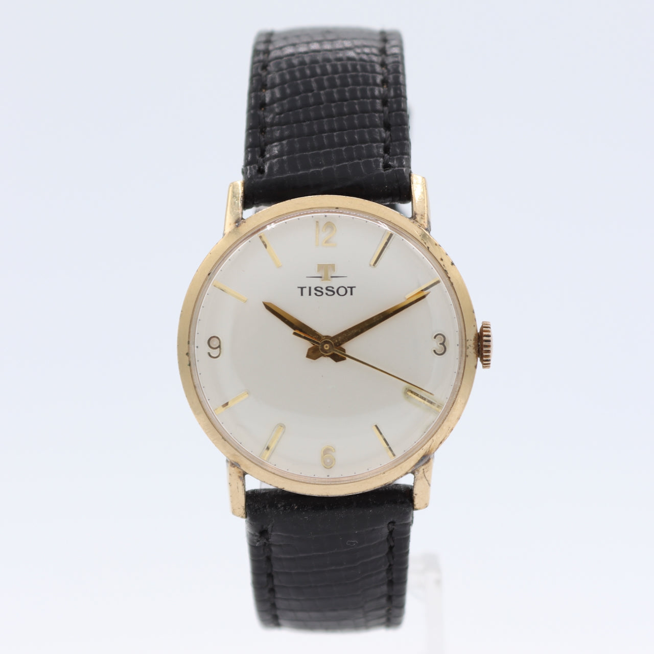 Vintage 1962 Tissot Cream Dial Men's Mechanical Wristwatch 781 Swiss Gold Tone