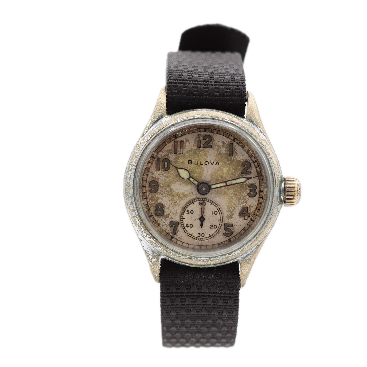 Vintage 32mm Bulova World War 2 Military Men's Mechanical Wristwatch 10 AK
