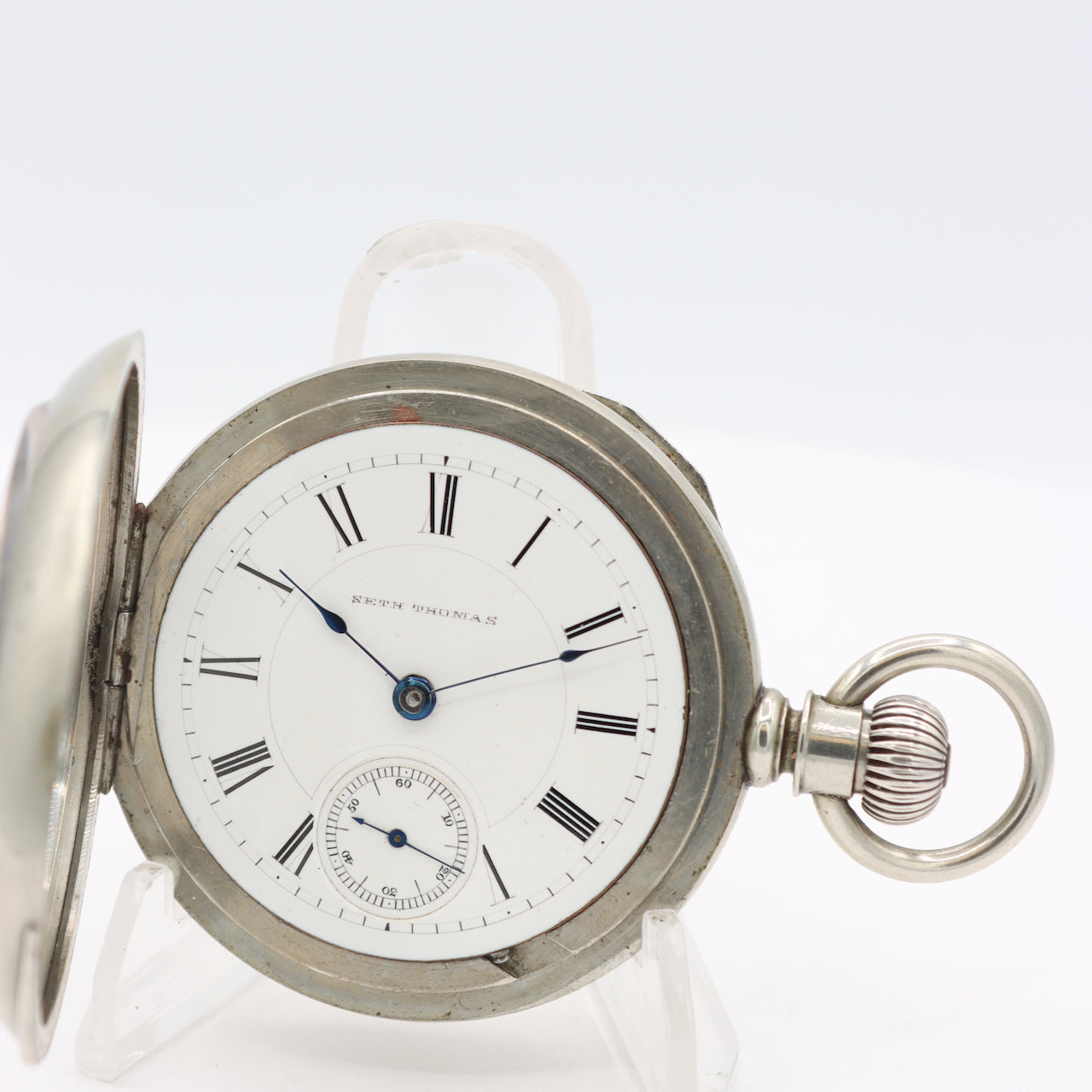 Antique 18s 1888 Seth Thomas 11 Jewel Mechanical Pocket Watch 55 Silverine