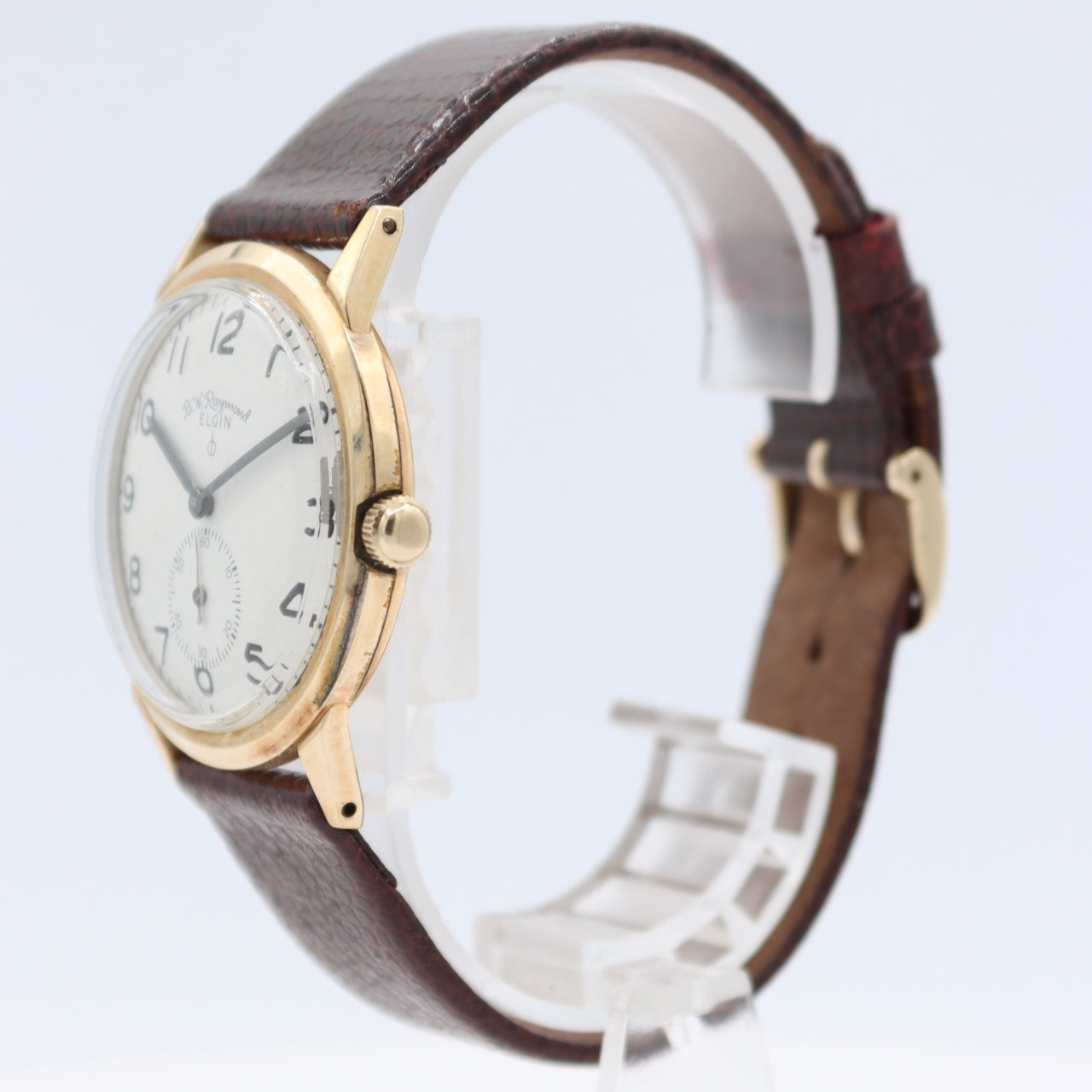 Vintage Elgin 2286YFS B.W.Raymond Men's Mechanical Wristwatch 730A 10k GF W/Box