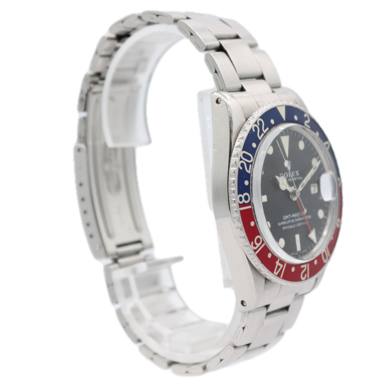 1971 Rolex 1675 GMT-Master Men's Automatic Wristwatch Steel GMT Master Pepsi