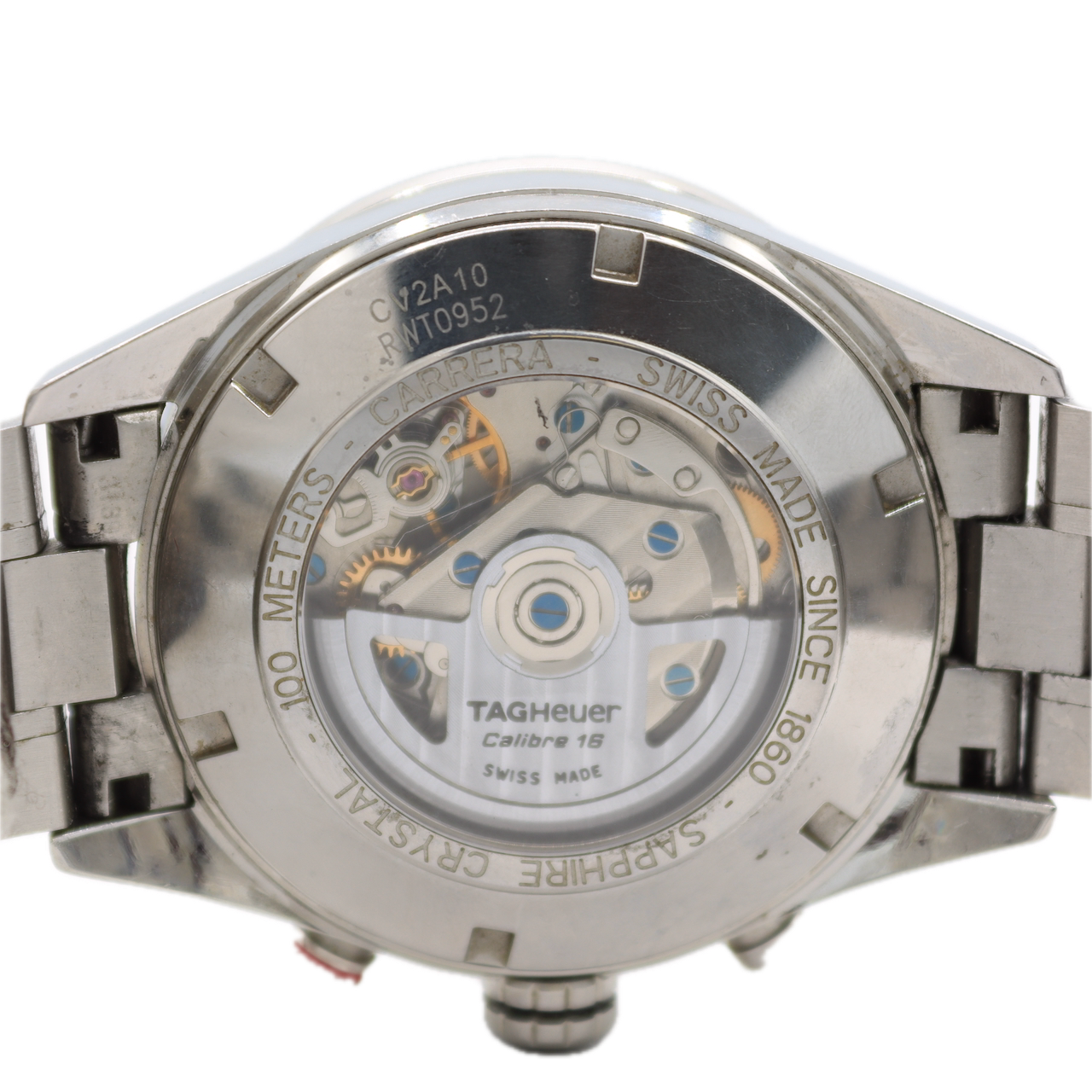 Tag Heuer CV2A10 Carrera Men's Automatic Wristwatch Calibre 16 Swiss Steel
