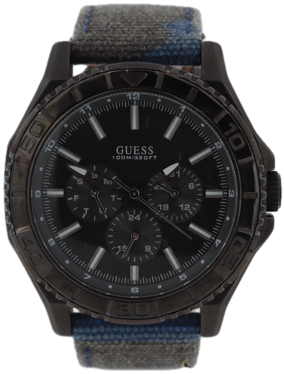 Vintage Guess U0491G2 Waterpro Men's Quartz Chronograph Wristwatch Full Set