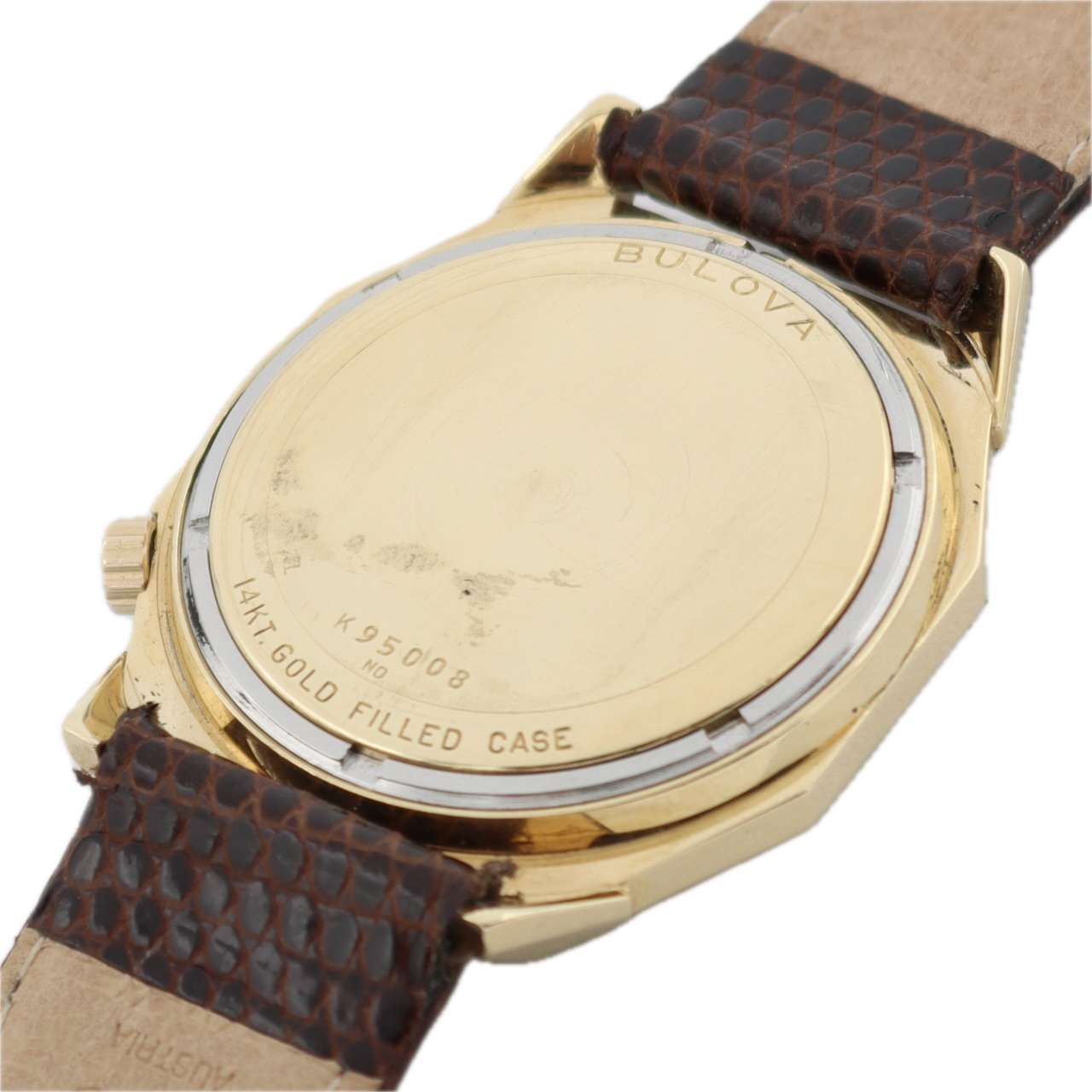 Vintage 33.5mm 1970 Accutron Octagon Men's Tuning Fork Wristwatch USA 14k GF