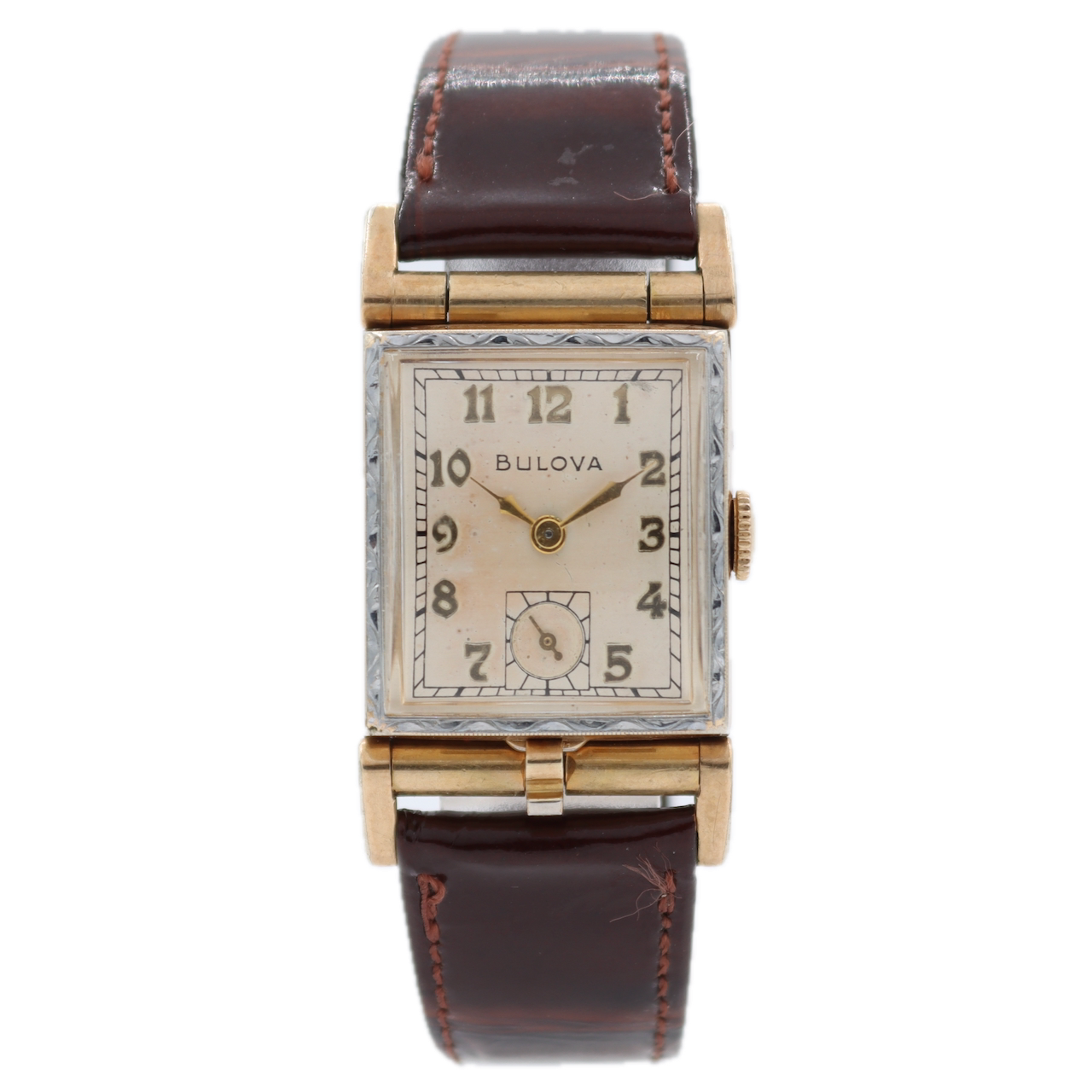 Vintage 22mm 1950 Bulova Photo Watch Men's Mechanical Wristwatch 8AC USA 10kRGP