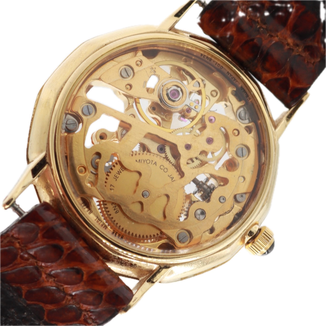 Vintage Gruen GR1721 001-8N34 Skeleton Men's Mechanical Wristwatch w/ Box