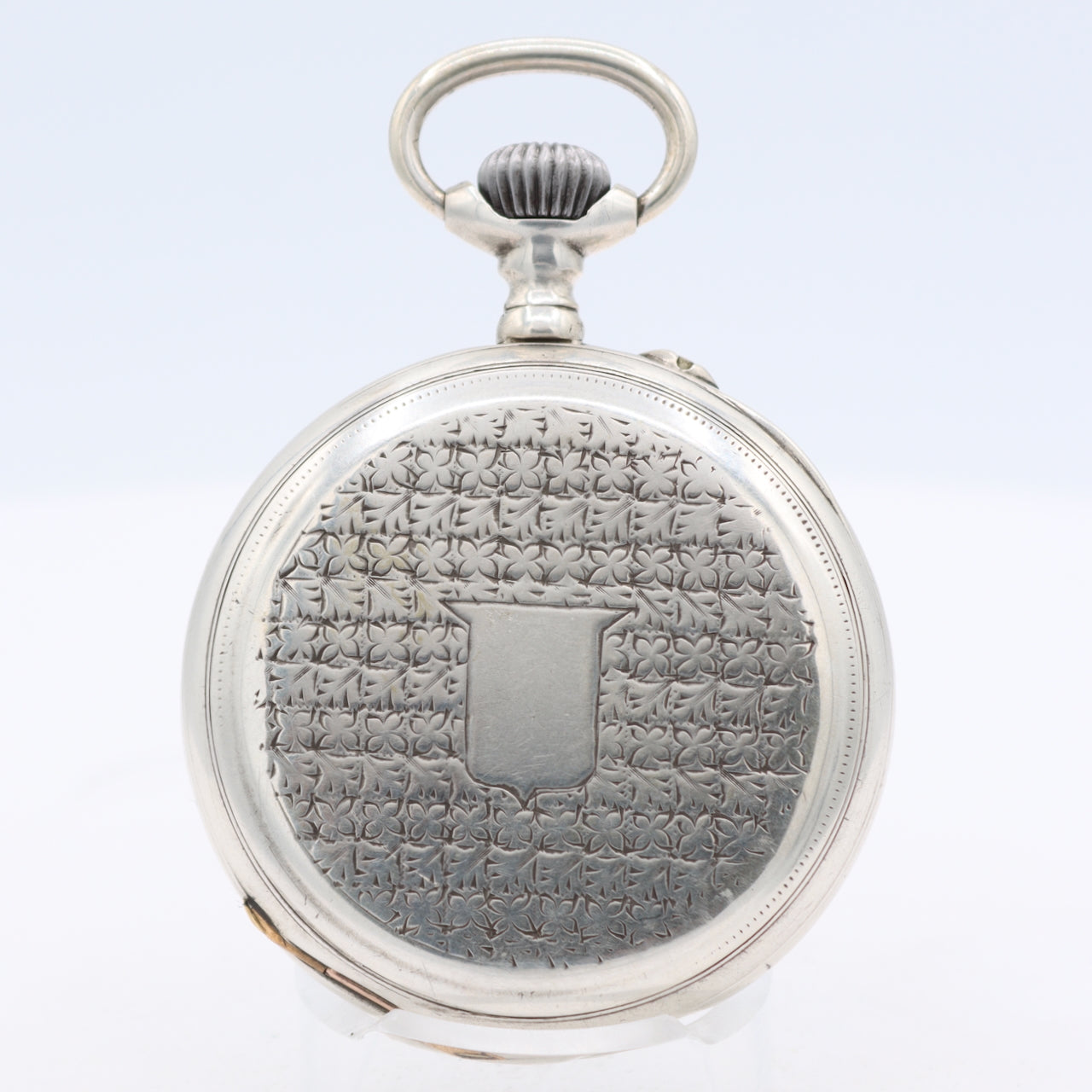 Antique Lange & Sohne Private Label Mechanical Pocket Watch Gold Hands Silver