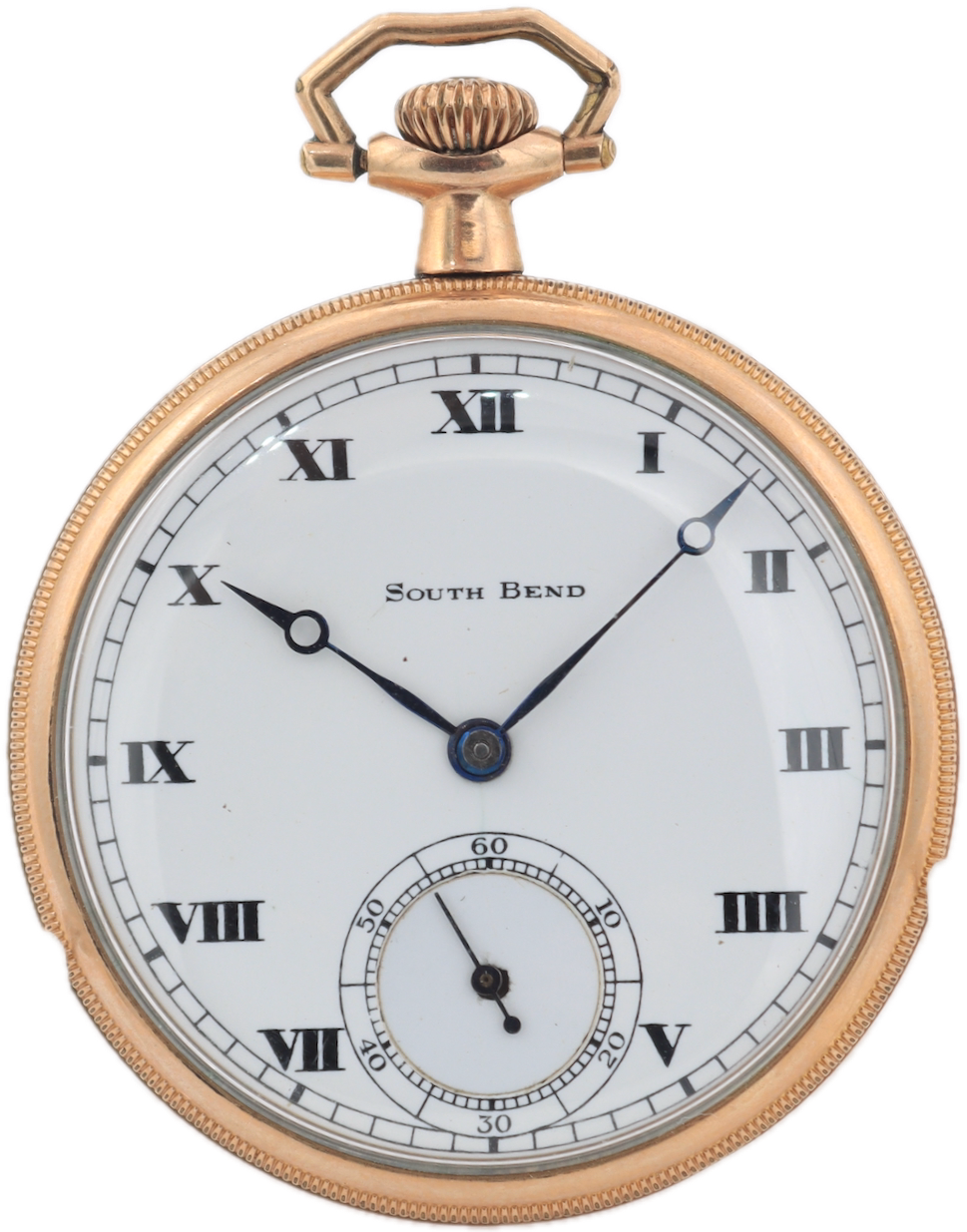 Antique 12s 1910 South Bend Coin Edge 17 Jewel Pocket Watch 411 20 Year GF USA