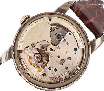 Vintage Movado Men's Bumper Automatic Wristwatch 221A Gold Capped w Borgel Case