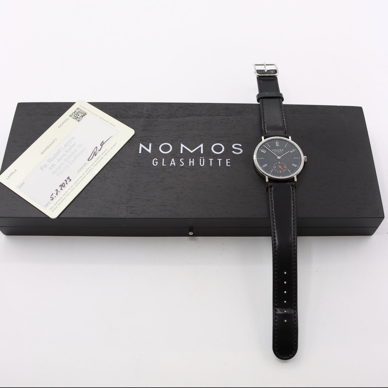 35mm Nomos 177 6416 Tangente Neomatik Nachtblau Men's Automatic Wristwatch