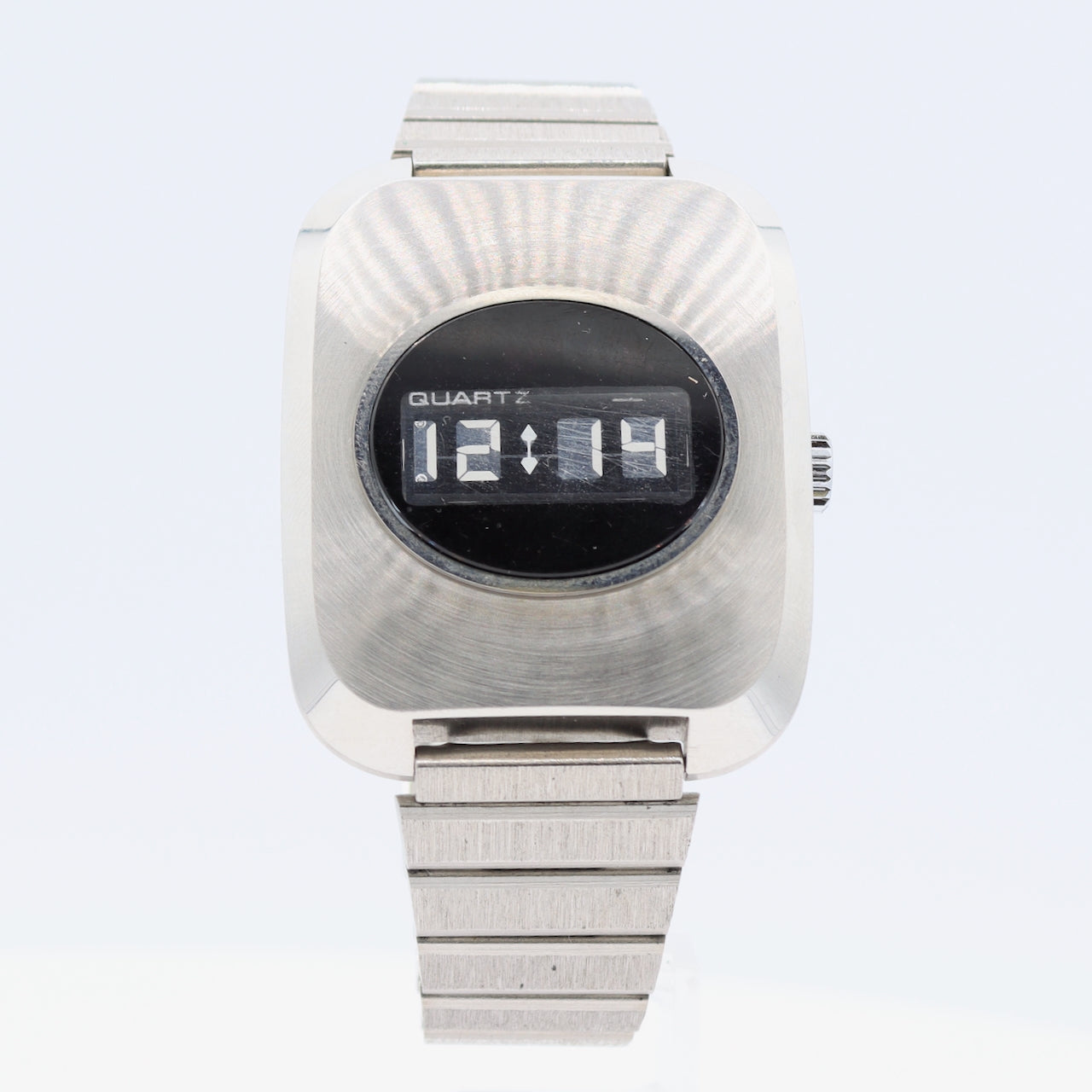 Vintage 38mm Segtronic Epsa-Optel Men's Quartz Wristwatch Stainless Steel
