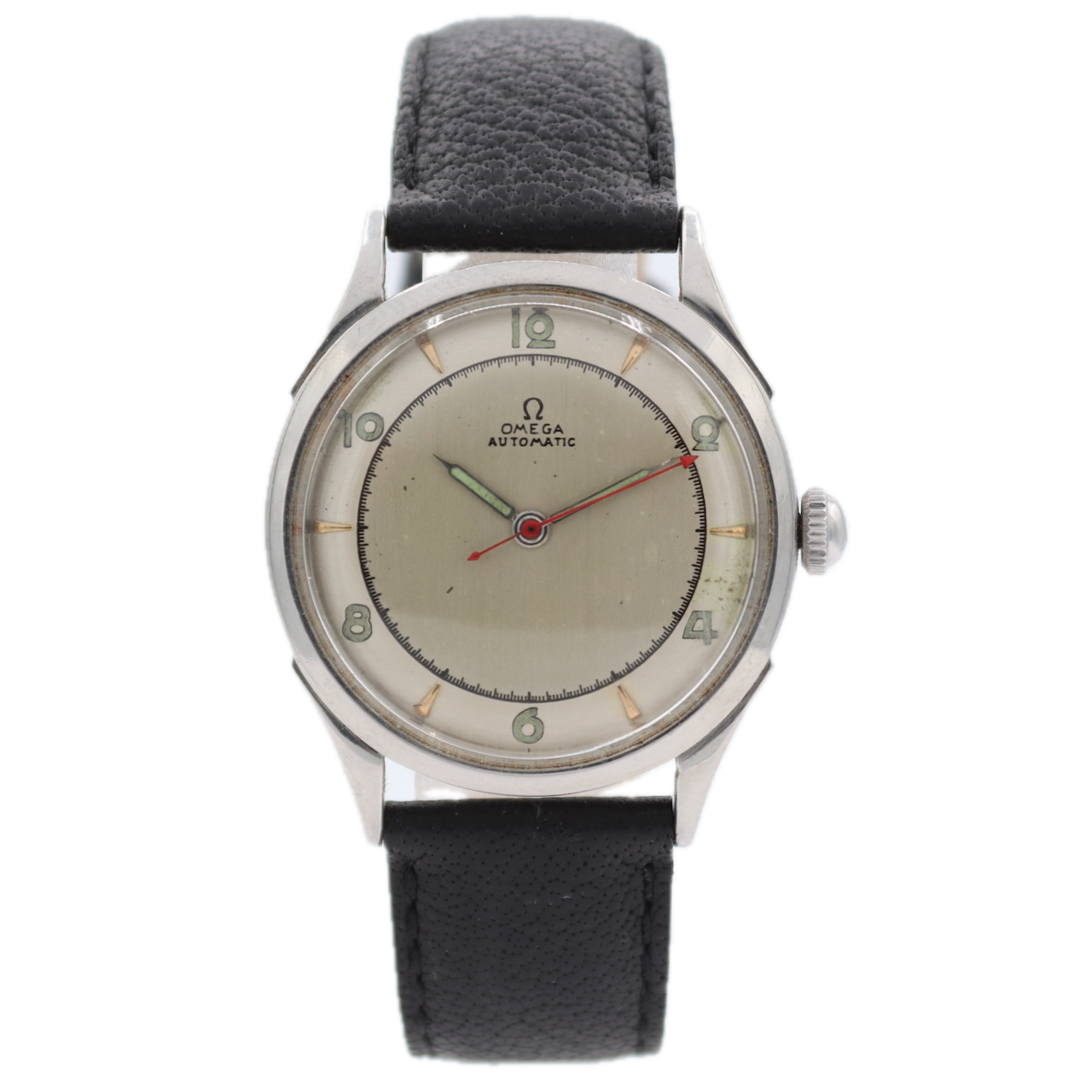 Vintage 1944 Omega 2438-4 Art Deco Men's Bumper Automatic Wristwatch 28.10RA