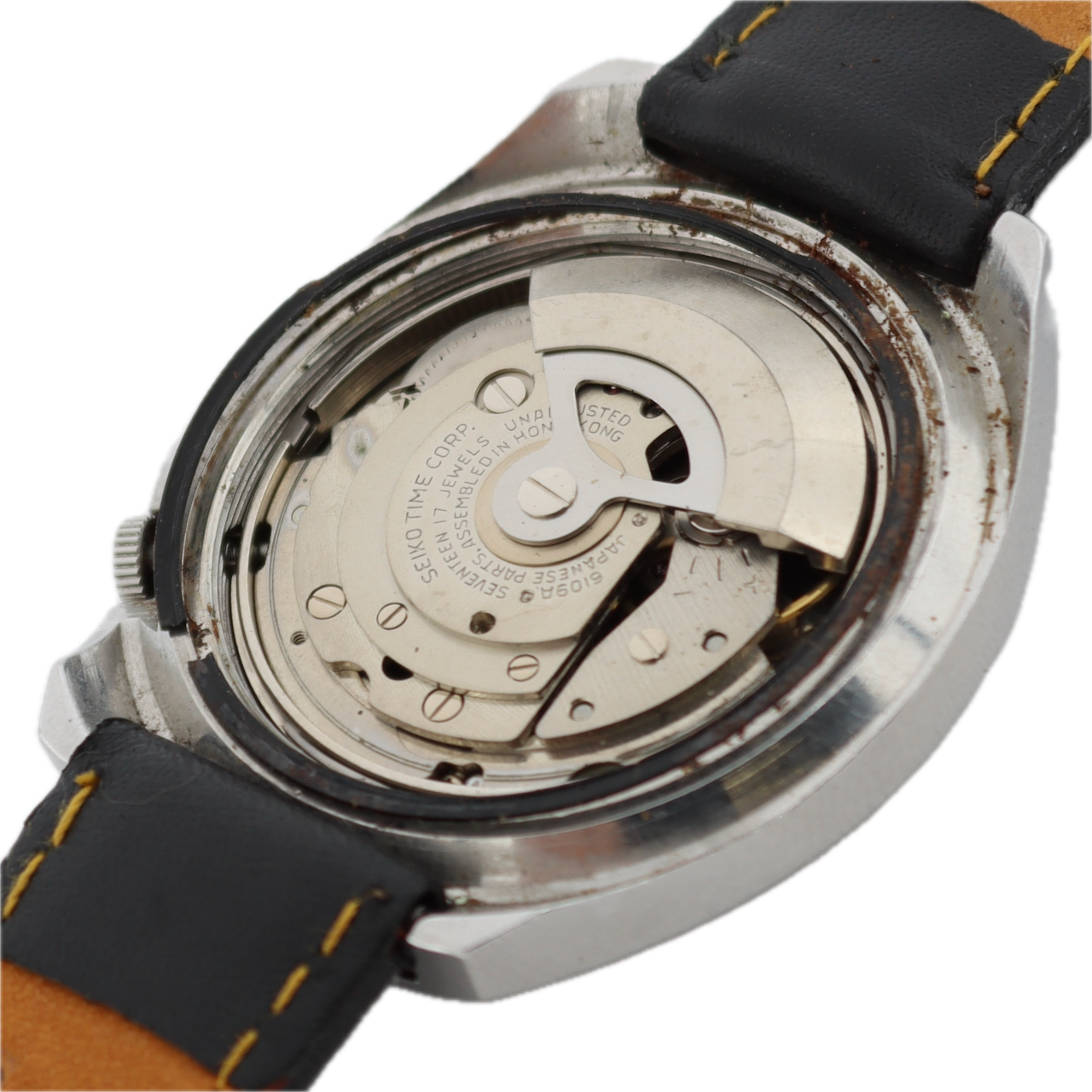 Vintage 38mm Seiko 6109-8029-P Day Date Men's Automatic Wristwatch Japan Steel