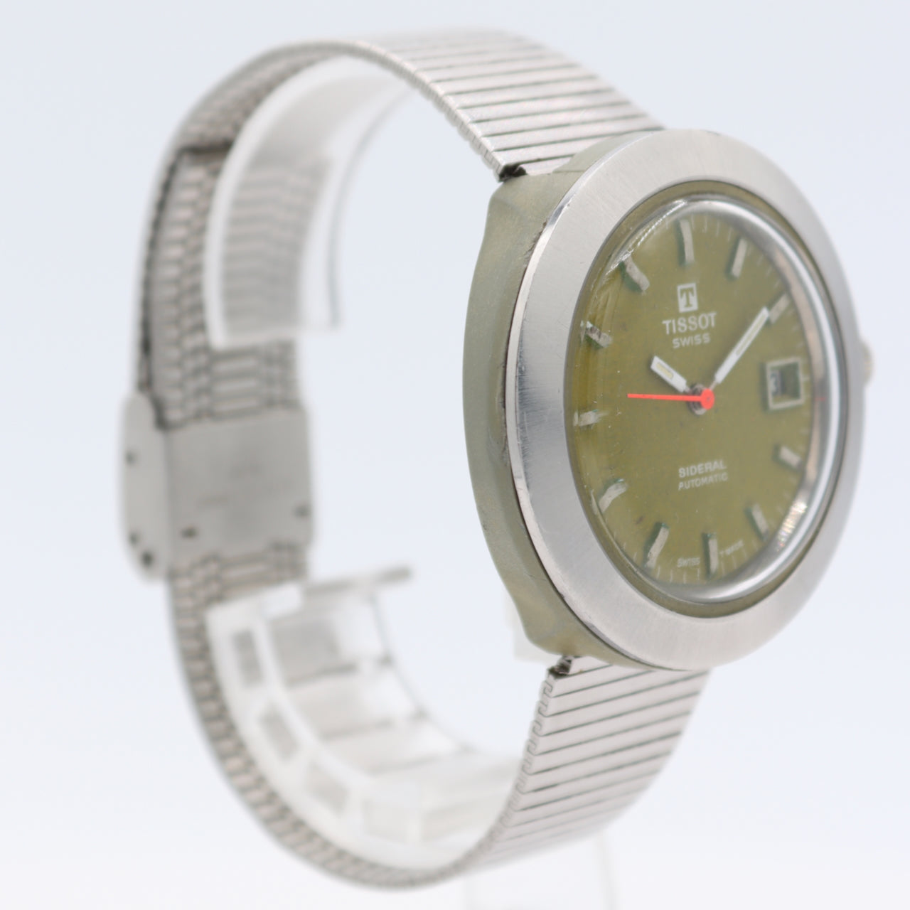 Vintage Tissot Sideral Date Men's Automatic Wristwatch Swiss Steel Fiberglass