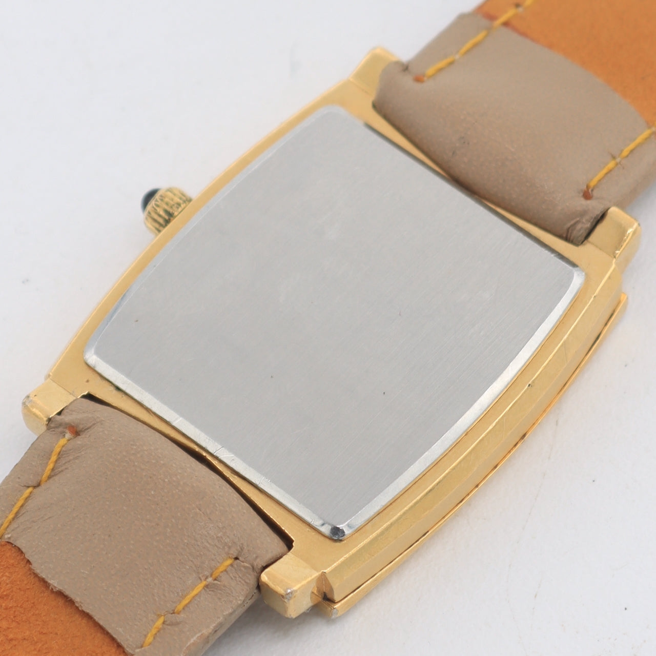 Vintage Hamilton 8906 Striped Tank Men's Quartz Wristwatch Swiss Gold Tone