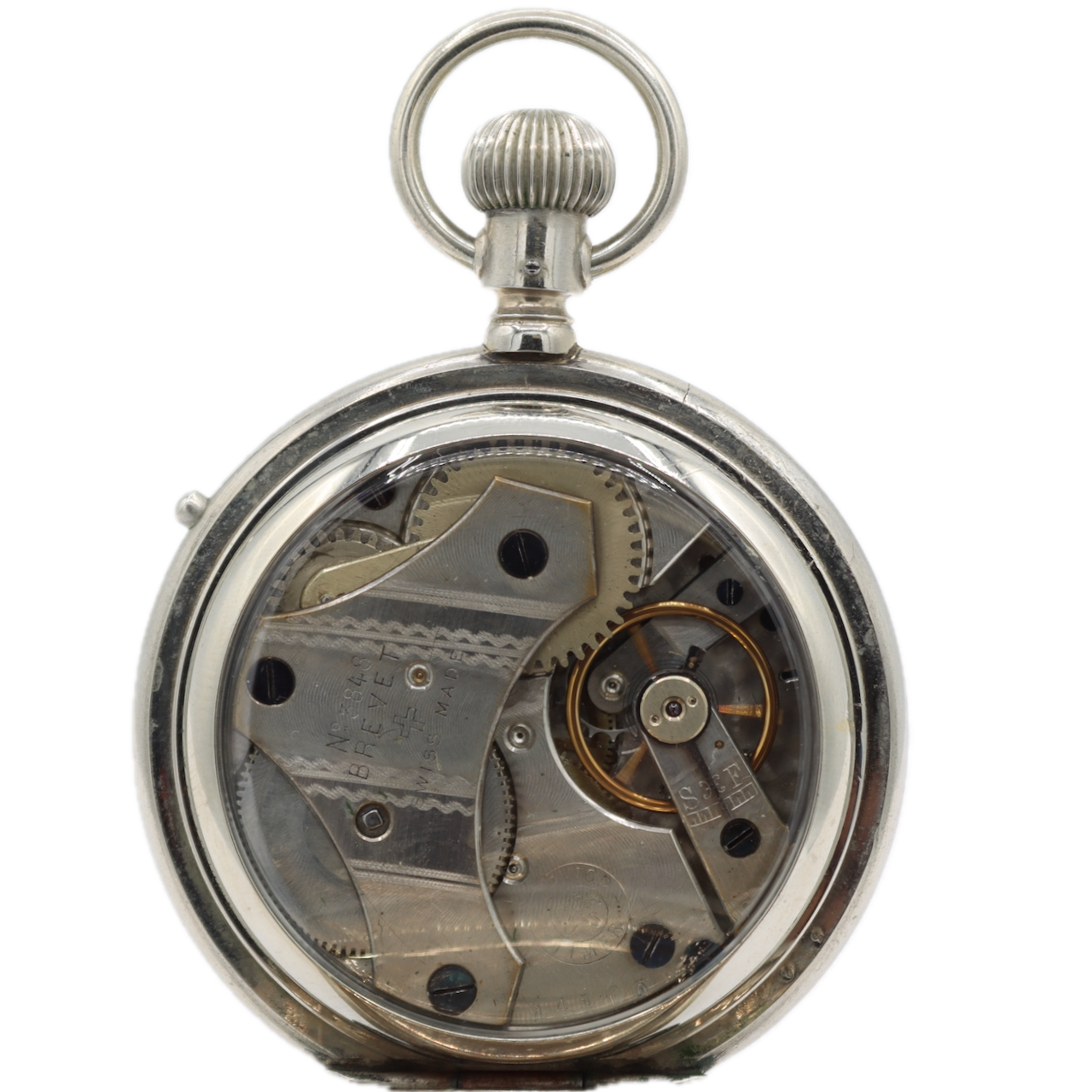 Antique 56mm Tip-Top Timer Deadbeat Second Mechanical Stop Watch 3848 Swiss