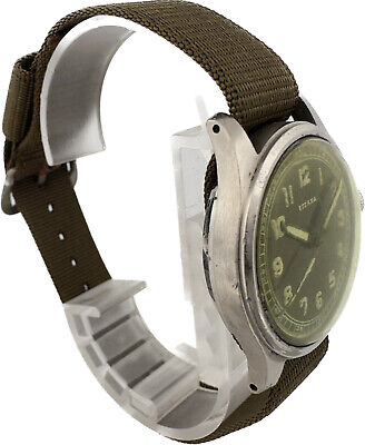Vintage Eterna Military 17 Jewel Men Bumper Automatic Wristwatch 833 Swiss Steel