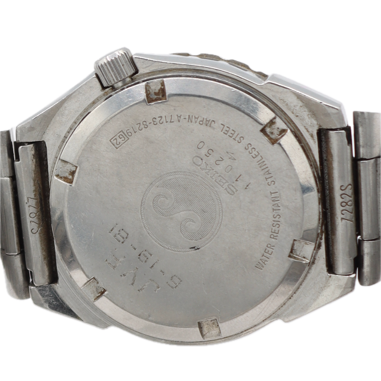 Vintage 37mm Seiko 7123-8219 Sports 100 Men's Quartz Wristwatch 7123A Steel