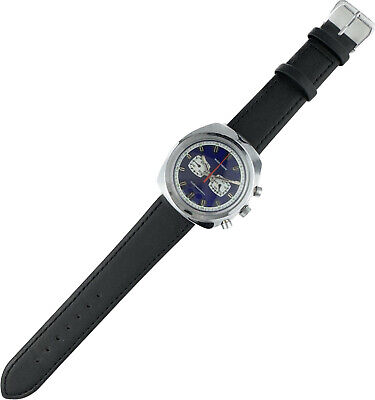 Vintage Wakmann Men's Manual Wind Chronograph Wristwatch Blue