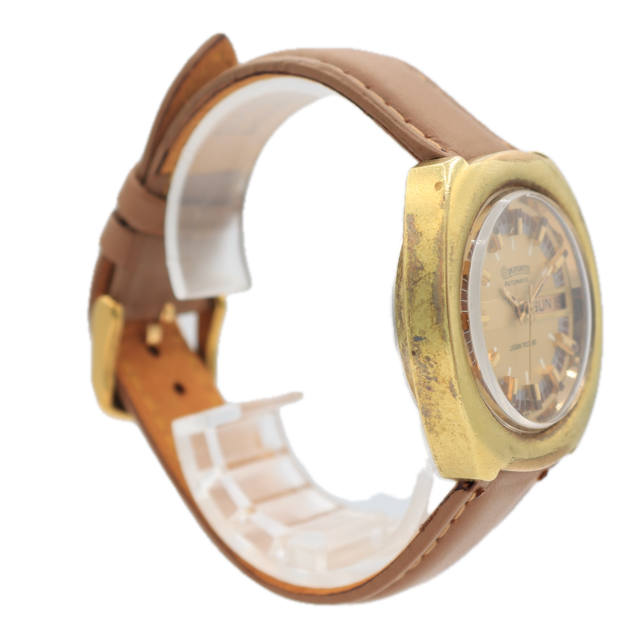 Vintage Lucien Piccard Dufonte Men's Automatic Wristwatch 908 Swiss Gold Tone