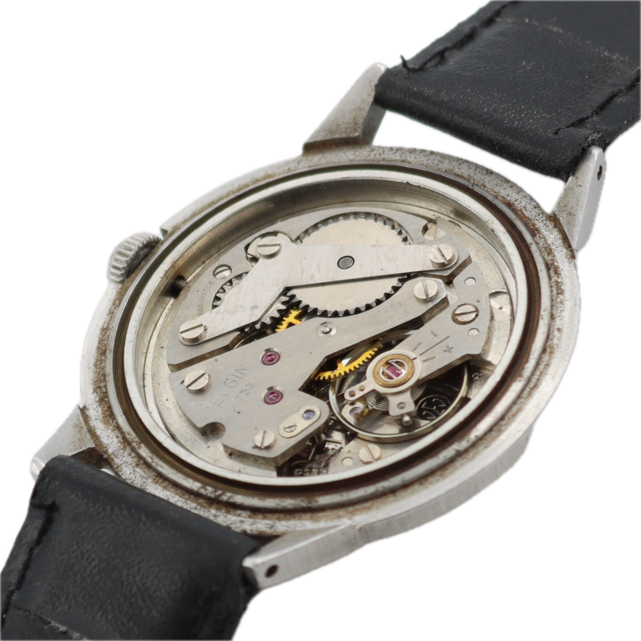 Vintage Elgin 6821 Sportsman Men's Mechanical Wristwatch Jeambrun P332 Steel