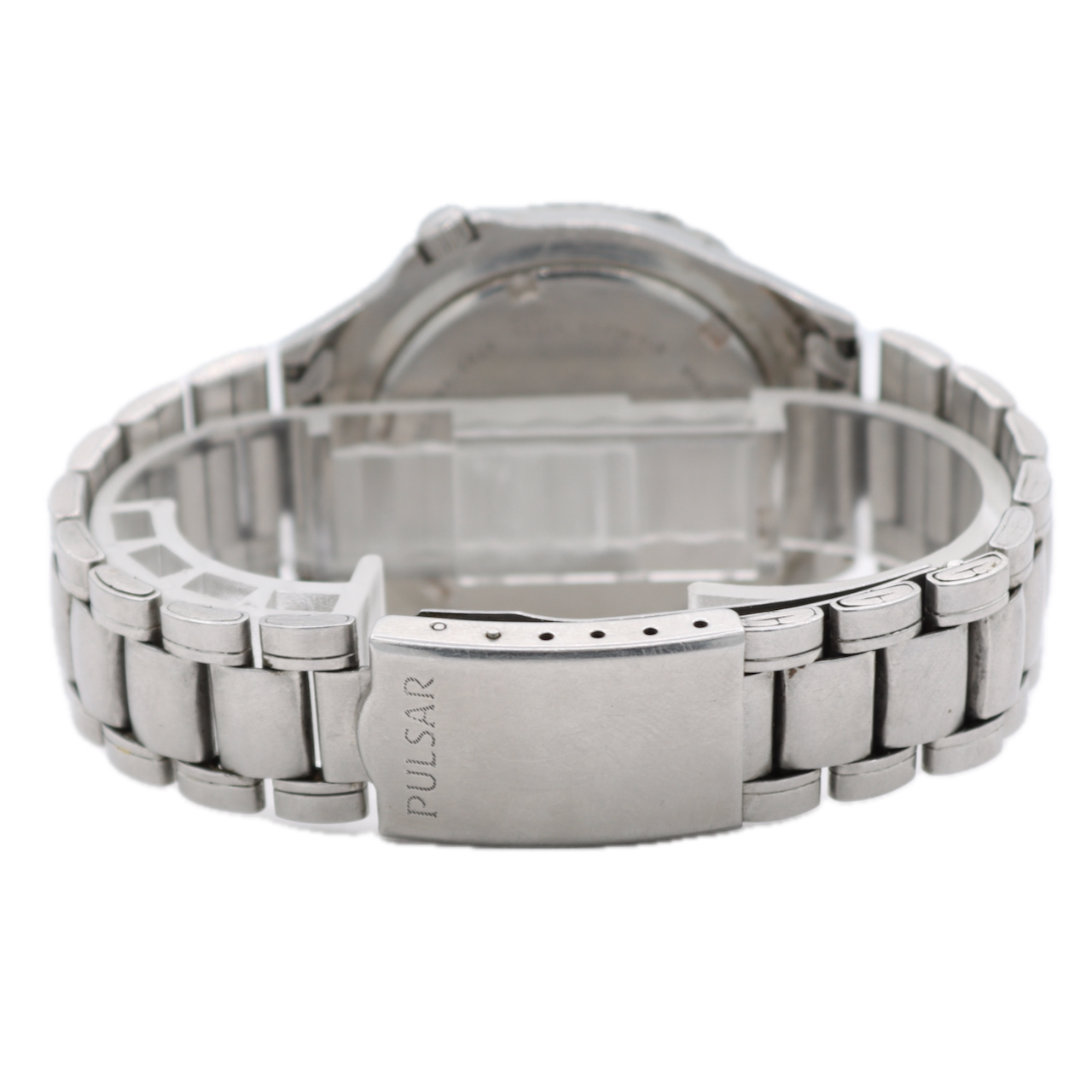 41mm Pulsar V743-6A00 Day Date Men's Quartz Wristwatch Japan Stainless Steel