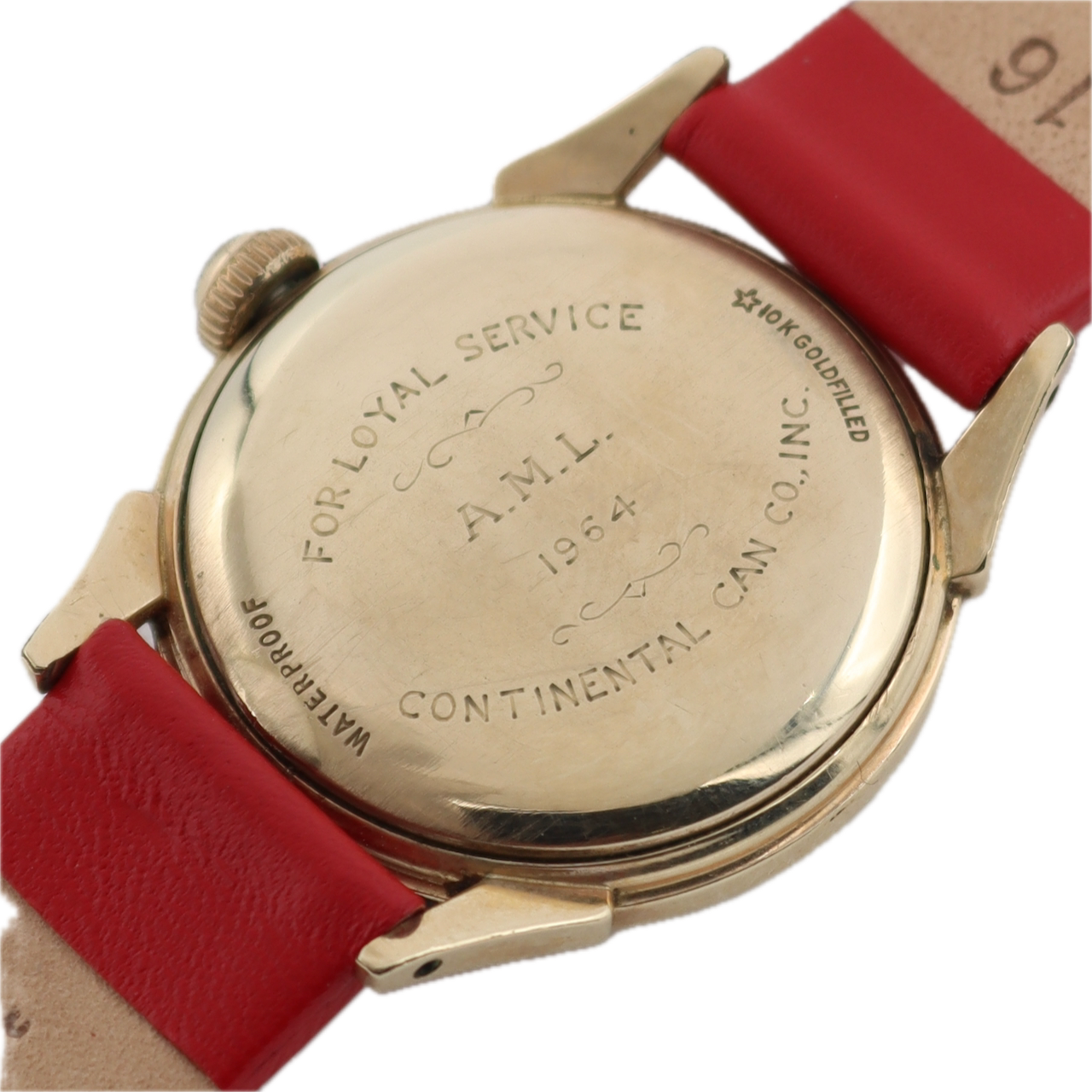 Vintage 30mm Lord Elgin 7687 Continental Can 23j Men's Wristwatch 780 10k GF