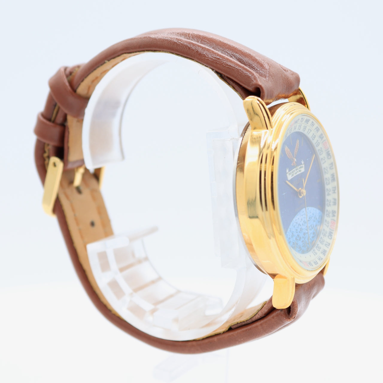 Vintage 37mm Apollo II 25th Anniversary Men's Quartz Wristwatch Japan Gold Tone
