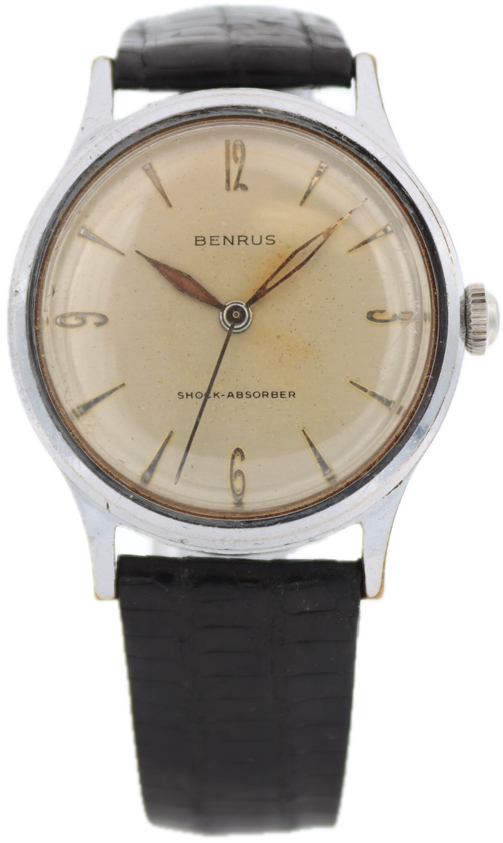 Vintage Benrus Shock-Absorber Men's Mechanical Wristwatch BH 241 Steel & Chrome