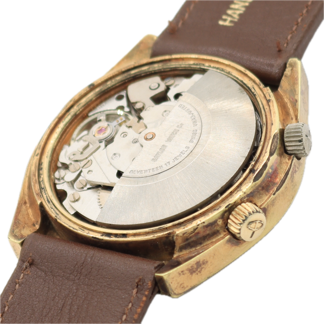 Vintage 40mm Baylor Alarm 17j Men's Automatic Wristwatch AS 5008 Swiss Retro