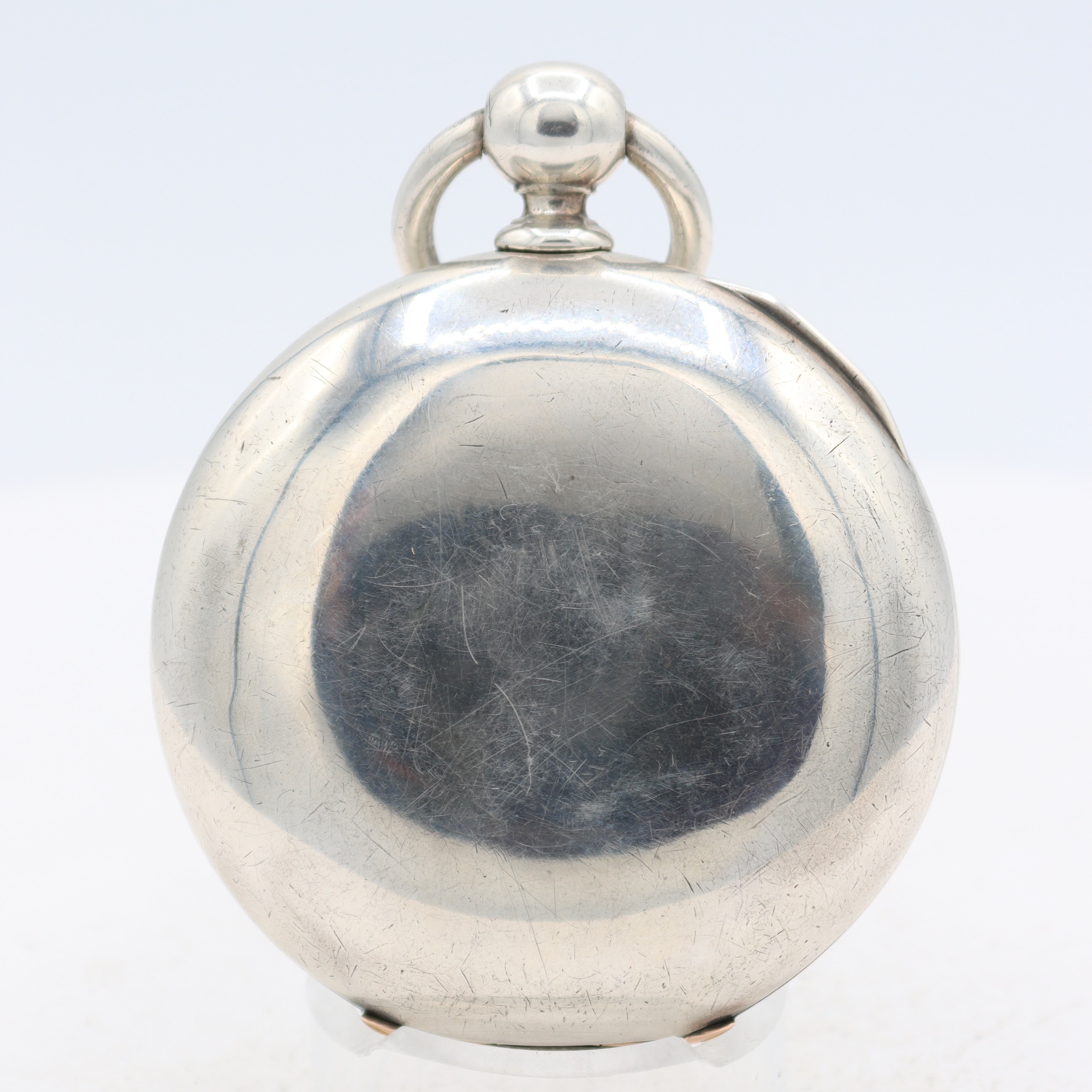 Antique 18s Illinois 13 Jewel Key Wind Pocket Watch Currier Coin Silver USA