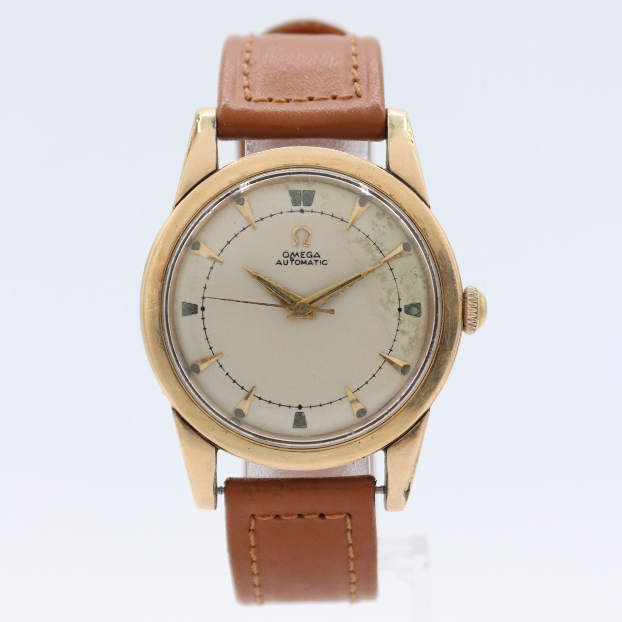 Vintage 1950 Omega 2577-10 Bumper Men's Automatic Wristwatch 351 Gold Capped