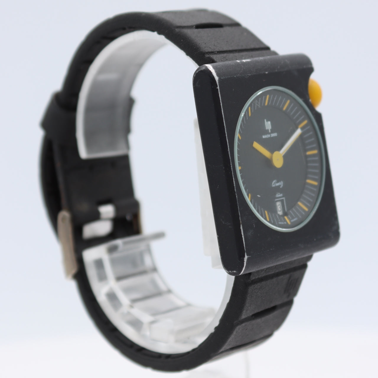 Vintage 31.5mm Lip Mach 2000 Men's Quartz Wristwatch PUW 2411-2431 France Steel