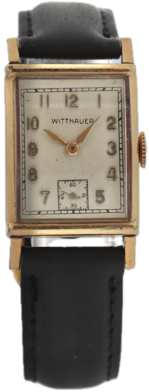 Vintage Wittnauer Tank Men's Mechanical Wristwatch 7 PP Swiss Steel & 10k RGP