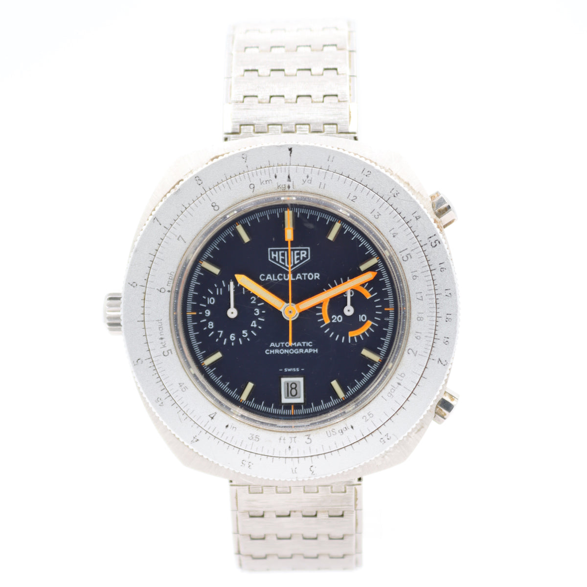 Heuer Calculator Chronograph 110.663 Circa 1971