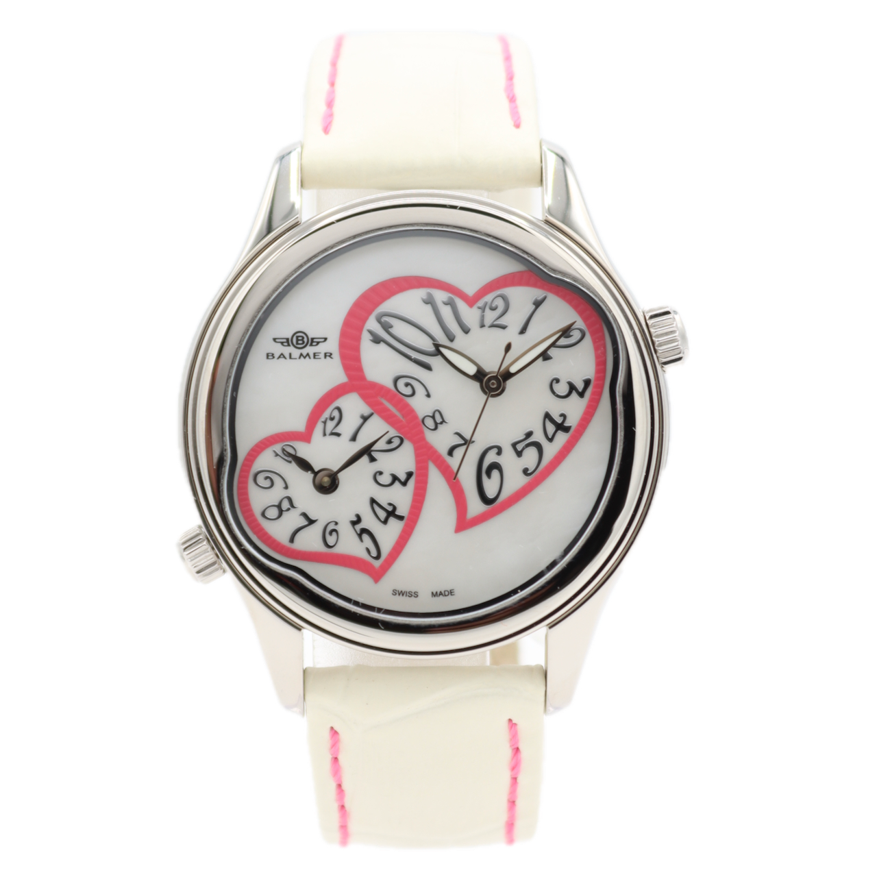 Balmer Dual Pink Heart MOP Dial 131