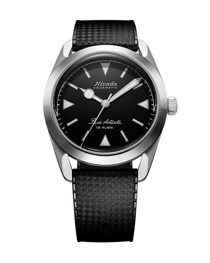 Nivada Grenchen Super Antarctic Black White Luminova 35014M01