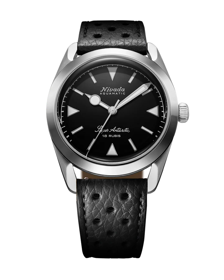 Nivada Grenchen Super Antarctic Black White Luminova 35014M40