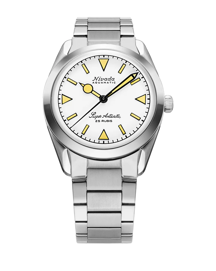 Nivada Grenchen Super Antarctic White Beige Luminova 32064A20