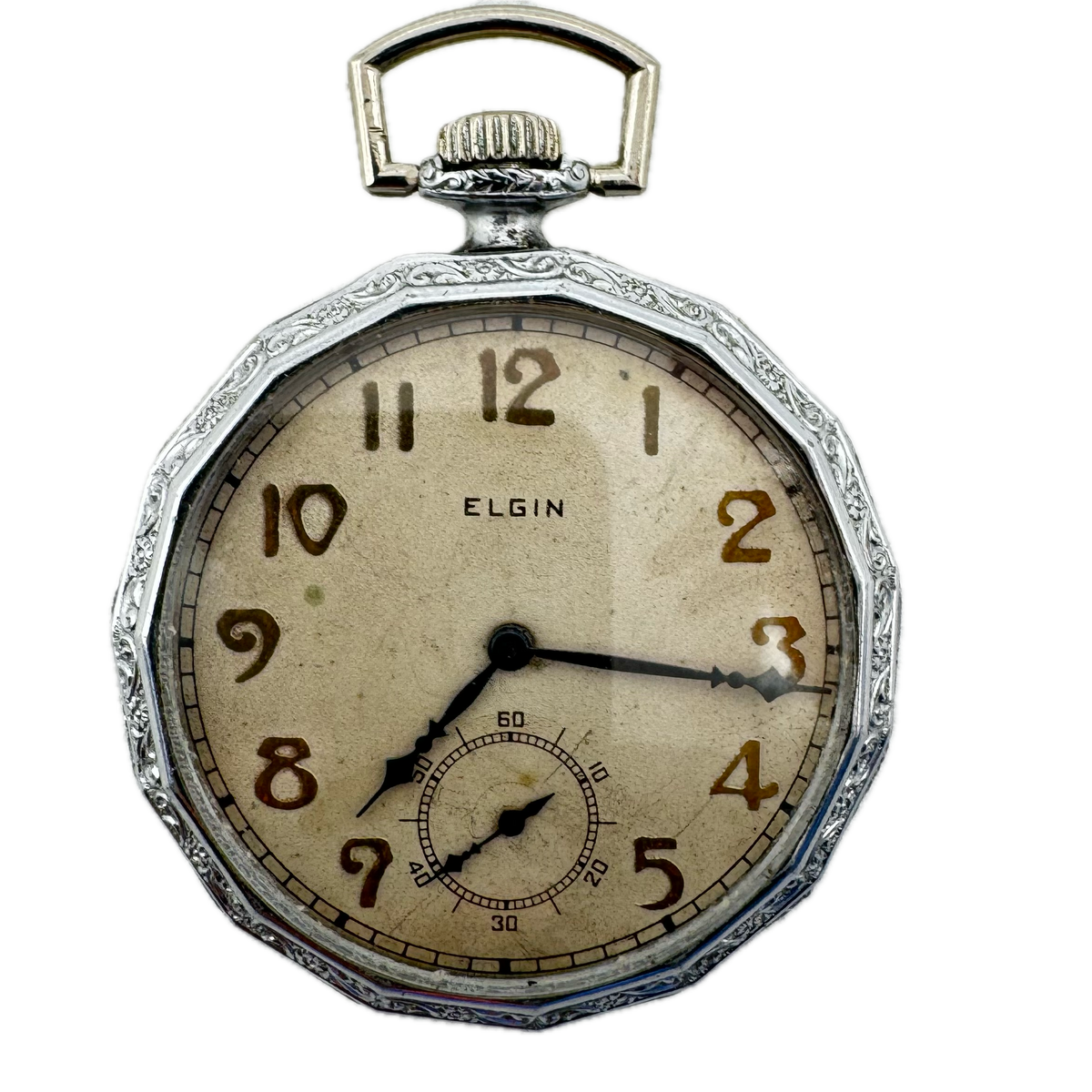 Elgin Natl. Watch Co. Art Deco Pinstriped 1928