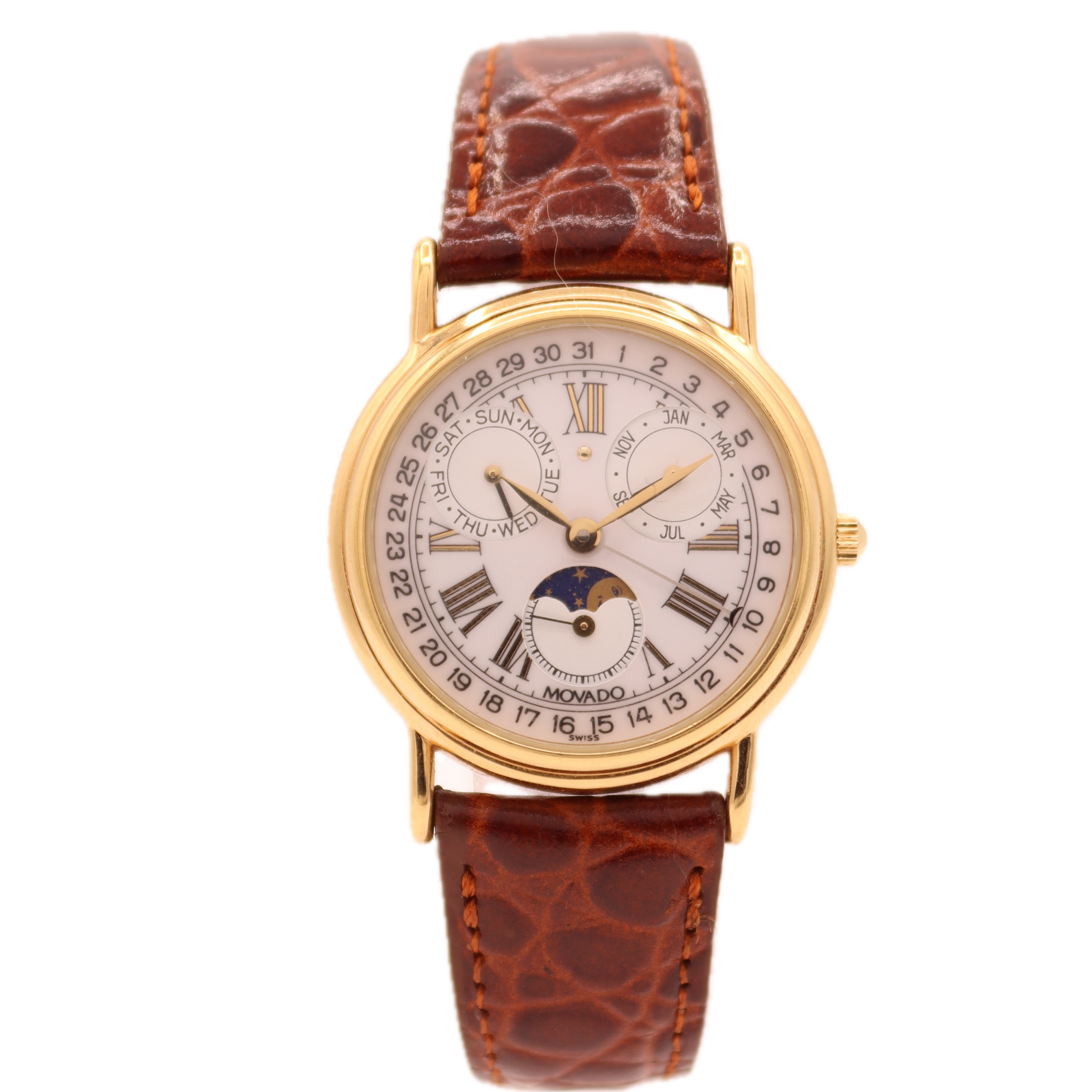 Movado Moon Phase Triple Calendar 87-03-822 1998