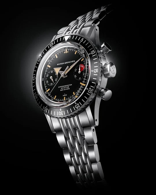 Nivada Grenchen Chronomaster Broad Arrow Inter.Bezel - 38mm 86056M23LC