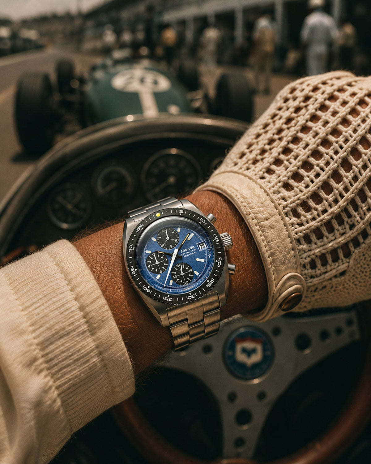 Nivada Grenchen Autochron Blue Mecaquartz 7705Q10